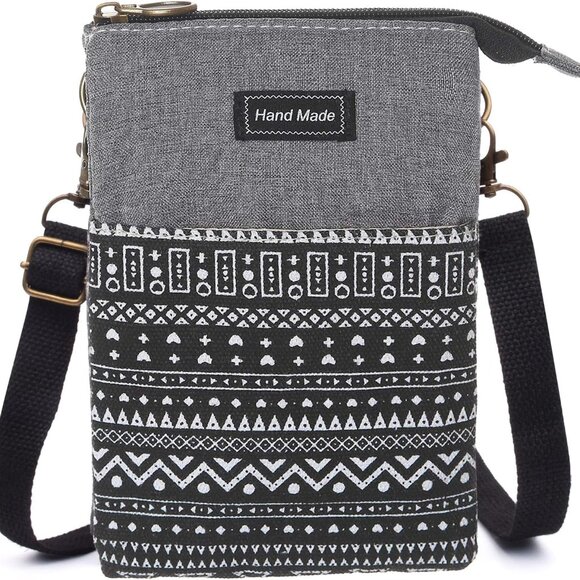 Handbags - Small Crossbody Bag Women Canvas Phone Purse Adjustable Shoulder Handbag